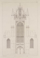 KG 15837
<br/>
Grondtekeningen van het Gebouw der Maatschappije van verdiensten (...) Felix Meritis: doorsnede volgens a.b.
<br/>
<em>Meer de Jonge, Noach van der (1741-1822)</em>